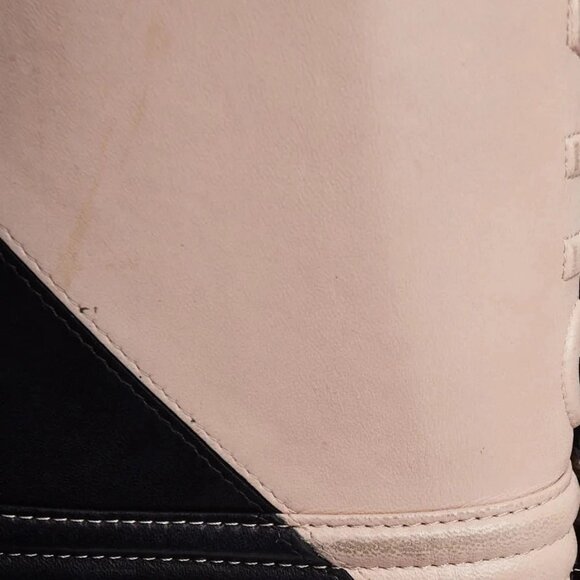 Chanel Bi-Color Beige/Black Leather Medium Boy Bag - Picture 8 of 12